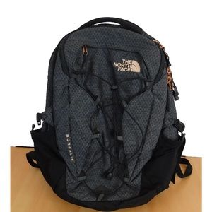 North Face Borealis BACKPACK Laptop Flexvent Black & Grey Rose Gold Accessories